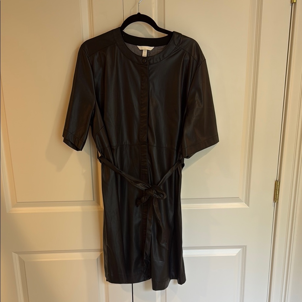 H&M Black Wrap Tie Front Mini Dress